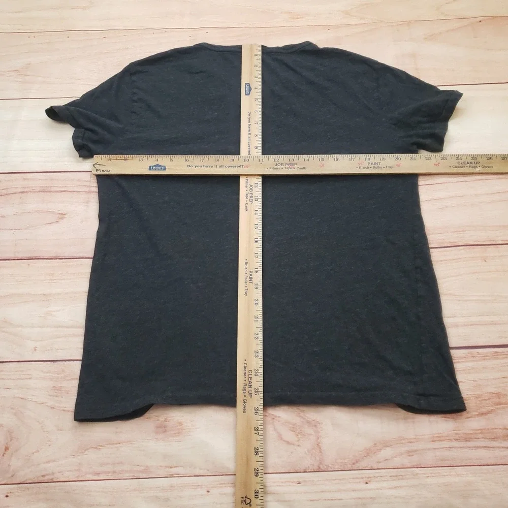 Polo‎ Ralph Lauren Shirt Mens Medium V-Neck Gray Heather Red Pony Logo Adult